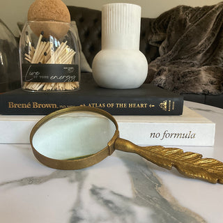 Gold Brushed Magnifying Glass