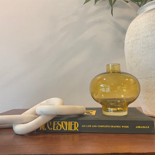 Small Amber Bubble Vase