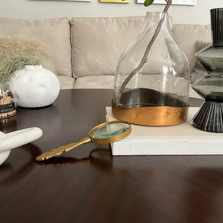 Gold Brushed Magnifying Glass