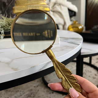 Gold Brushed Magnifying Glass