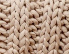 Hand-Knit Chunky Blanket