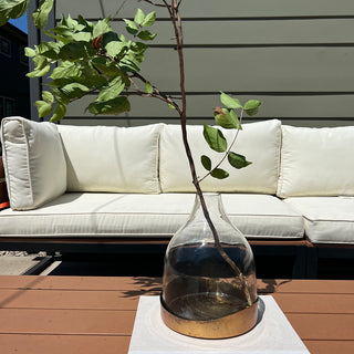 Glass Coche w/ Copper Tray