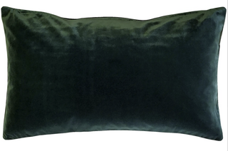 Emerald Green Velvet Lumbar Pillow Cover